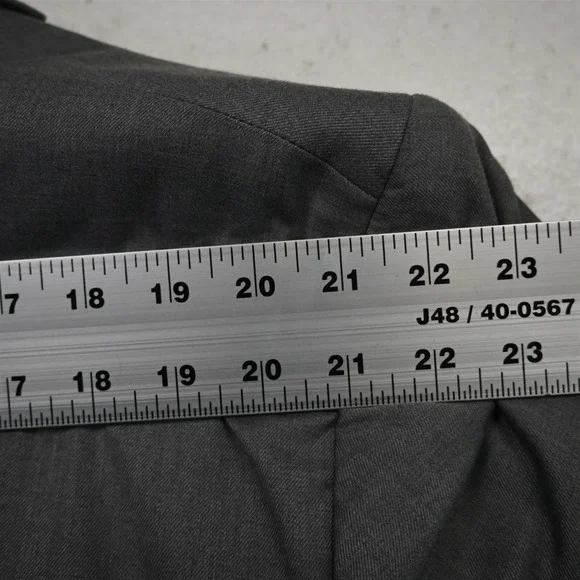 Joseph Abboud 52L Gray Mens Blazer Suit Jacket Sport Coat - Picture 10 of 12